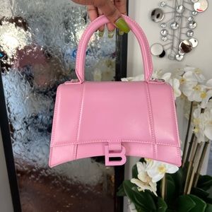 Balenciaga Hourglass Leather Top Handle Bag